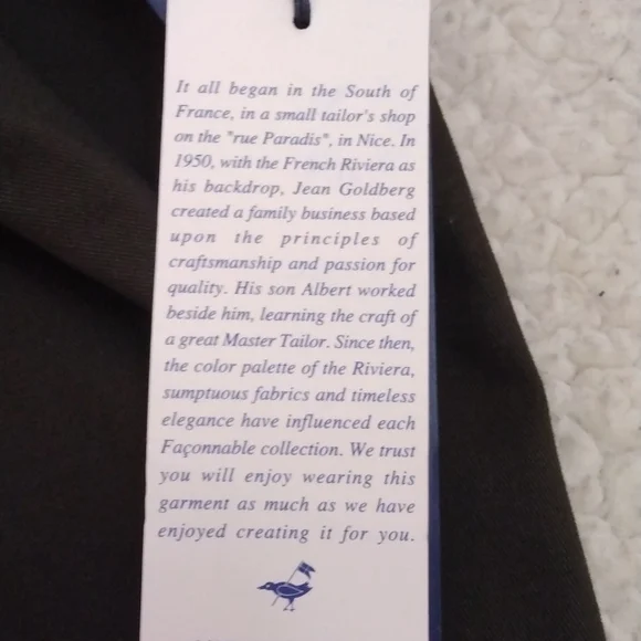 NWT Faconnable Brown Cotton/Wool Pants 36 - 31.5